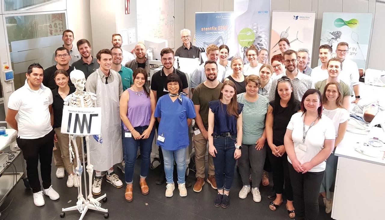 Participants in a hands-on course of the Young Endoscopists